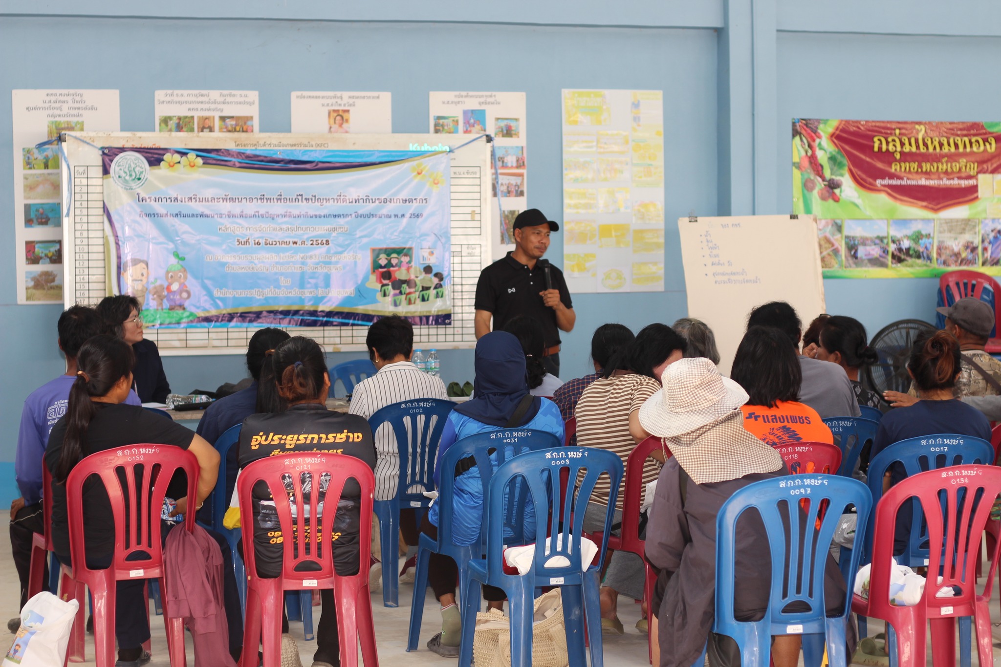 title - วันอังคารที่ 16 ธันวาคม พ.ศ. 2568 นายนิกร ไพริน ปฏิรูปที่ดินจังหวัดชุมพร มอบหมายให้ นางสาวเกศินี บุญสม นักวิชาการปฏิรูปที่ดินชำนาญการ จัดฝึกอบรมเกษตรกรโครงการส่งเสริมและพัฒนาอาชีพเพื่อแก้ไขปัญหาที่ดินทำกินของเกษตรกร กิจกรรมส่งเสริมและพัฒนาอาชีพเพื่อแก้ไขปัญหาที่ดินทำกินของเกษตรกร ปีงบประมาณ พ.ศ. 2569 หลักสูตรที่ 1 การจัดทำและสรุปทบทวนแผนชุมชน